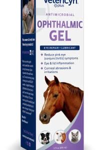 Vetericyn Plus Ophthalmic Eye Gel for Horses | Eye Ointment Alternative to Lubricate and Relieve Horse Eye Irritations, Safe for All Animals. 3 ounces