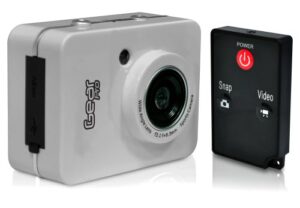 gear pro sports action camera - hd 1080p mini camcorder w/ 12 mp cam, 2.4" touch screen usb sd card hdmi, battery - waterproof case, usb cable, wireless remote control, mount - pyle gdv285sl (silver)