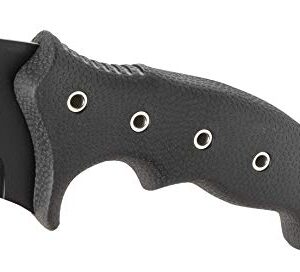 CRKT Chanceinhell Fixed Blade Machete: 12 Inch Black Powder Coated Carbon Steel Drop Point Blade with Nylon Sheath for Survival, Hunting, and Camping K910KKP