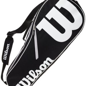 Wilson Advantage II Triple Tennis Racket Bag - Black/White, Holds up to 3 Rackets