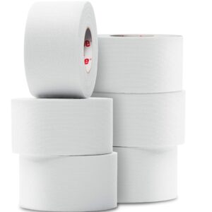 MUELLER Athletic Tape, 1.5" x 10yd Roll, White, 6 Pack