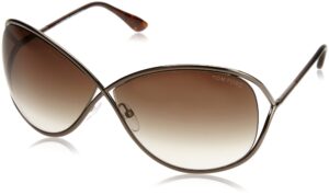 tom ford ft0130 miranda sunglasses 36f shiny dark bronze 68-10-115