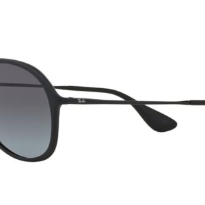 Ray-Ban Men's RB4201 Alex Square Sunglasses, Rubber Black/Light Grey Gradient Dark Grey, 59 mm