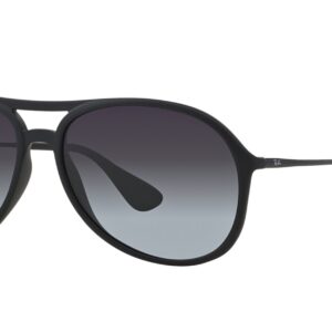 Ray-Ban Men's RB4201 Alex Square Sunglasses, Rubber Black/Light Grey Gradient Dark Grey, 59 mm