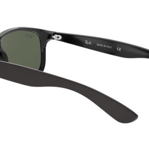 Ray-Ban RB4202 Andy Rectangular Sunglasses, Matte Black On Black/Dark Green, 55 mm