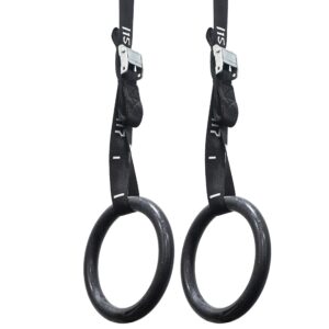 Valor Fitness GRA-2 ABS Plastic Gymnastic Rings with Adjustable Straps (Set of 2) – Promotes Muscular Physique and Improves Performance in Cross Training, Gymnastics, and Strength Training