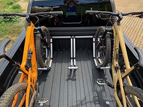 5 Bike Rack for Truck Bed -5 Standard Tire Bike Rack for Full Size Trucks -Effortless Wheel Mount, Skip Front Tire Removal, Drill-Free Installation -Bike Transport Rack Ideas