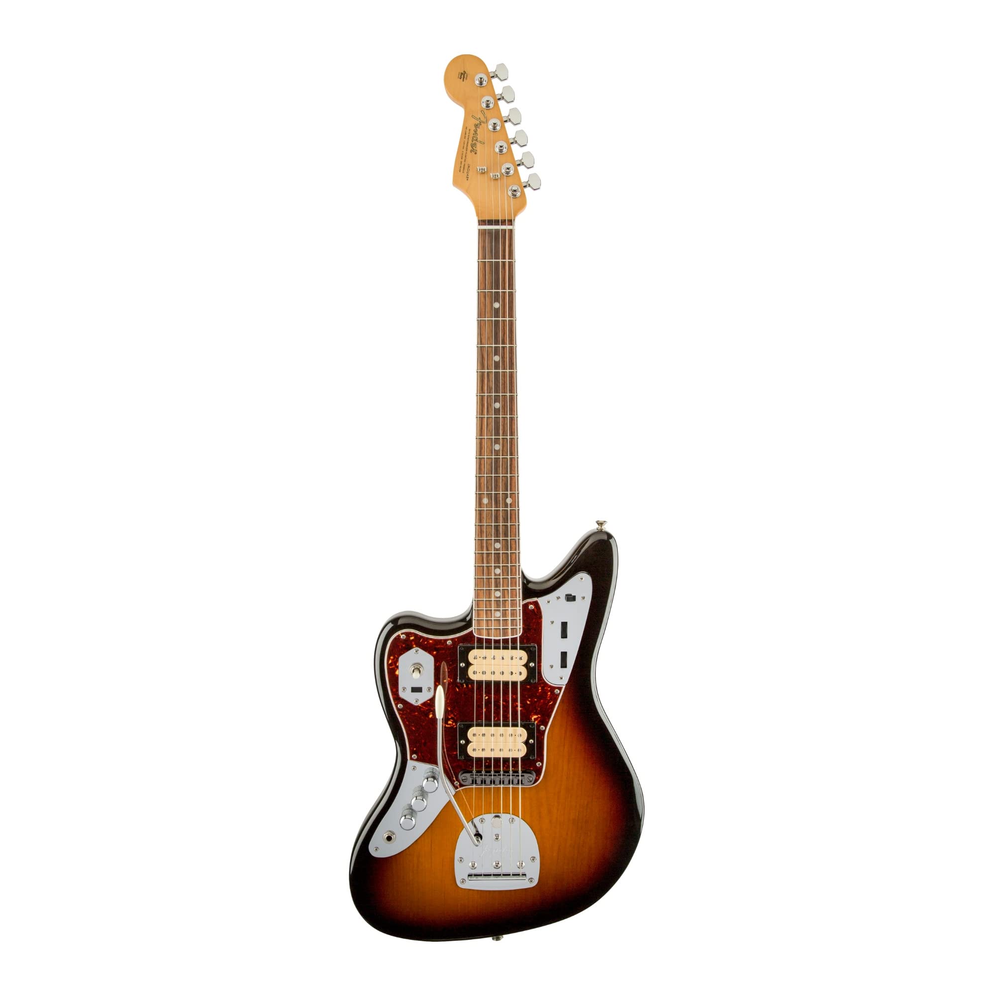 Fender Kurt Cobain Jaguar Electric Guitar, with 2-Year Warranty, 3-Color Sunburst, Rosewood Fingerboard, Left-Handed