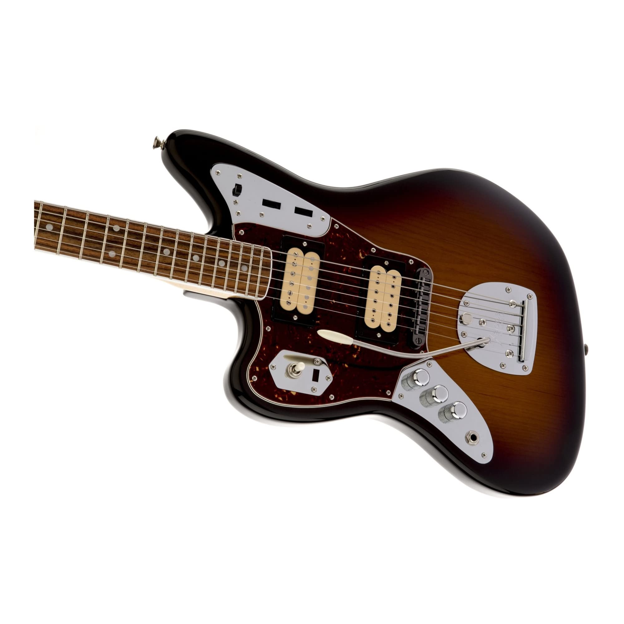 Fender Kurt Cobain Jaguar Electric Guitar, with 2-Year Warranty, 3-Color Sunburst, Rosewood Fingerboard, Left-Handed