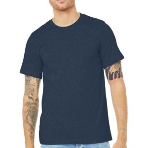 Bella+Canvas Unisex Jersey Short Sleeve Tee, Heather Navy, X-Large