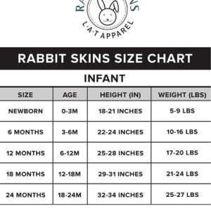 Rabbit Skins Baby Bodysuit Girl & Boy | Newborn 0-3 Months to 24 Month Toddler, Snap Easy Closure, Carolina Blue, 12 Months