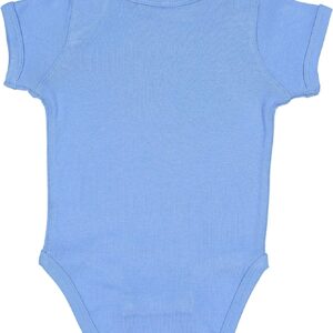 Rabbit Skins Baby Bodysuit Girl & Boy | Newborn 0-3 Months to 24 Month Toddler, Snap Easy Closure, Carolina Blue, 12 Months