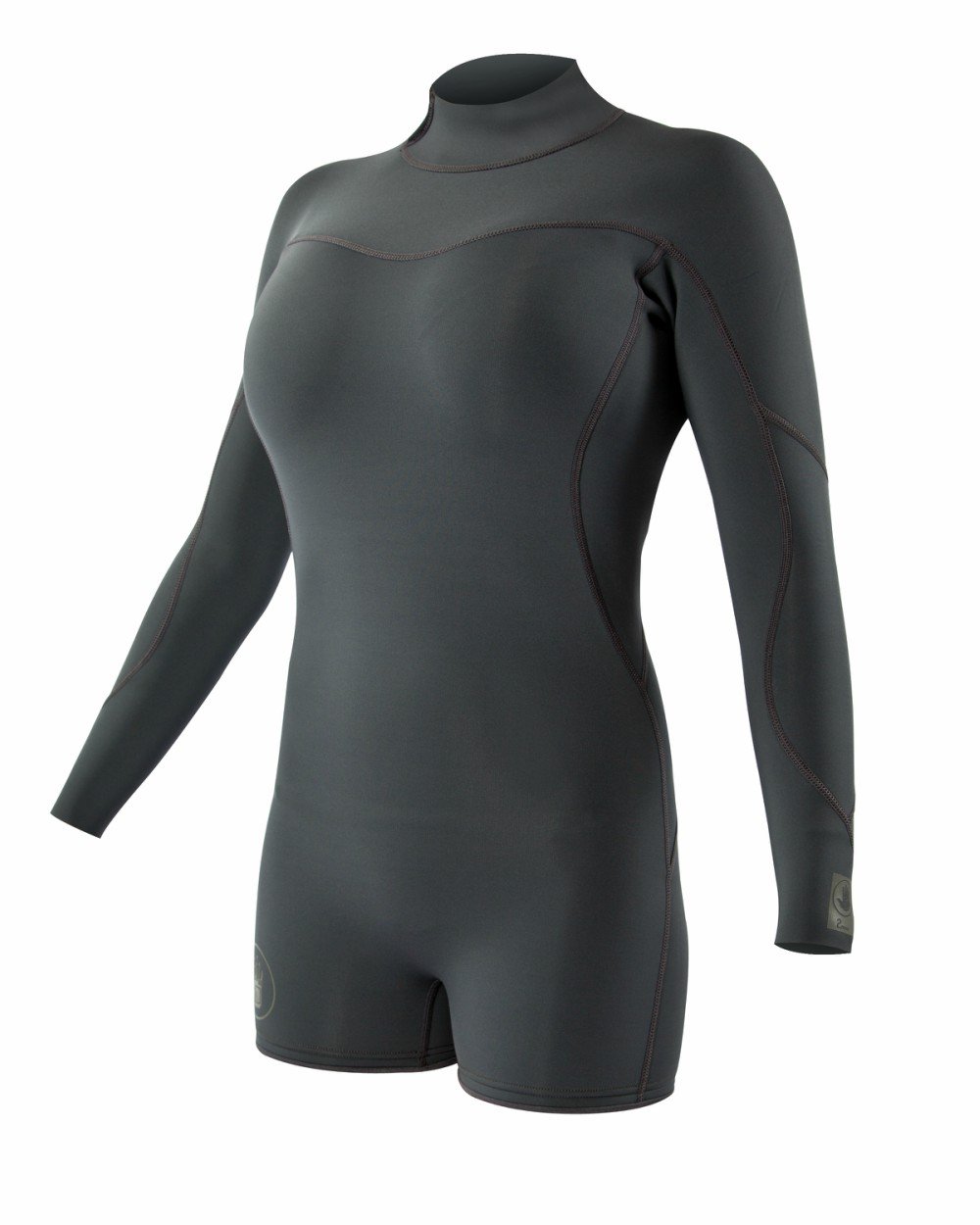 Body Glove Wetsuit Co Women's Smoothie Long Sleeve Springsuit, Gun, 11/12