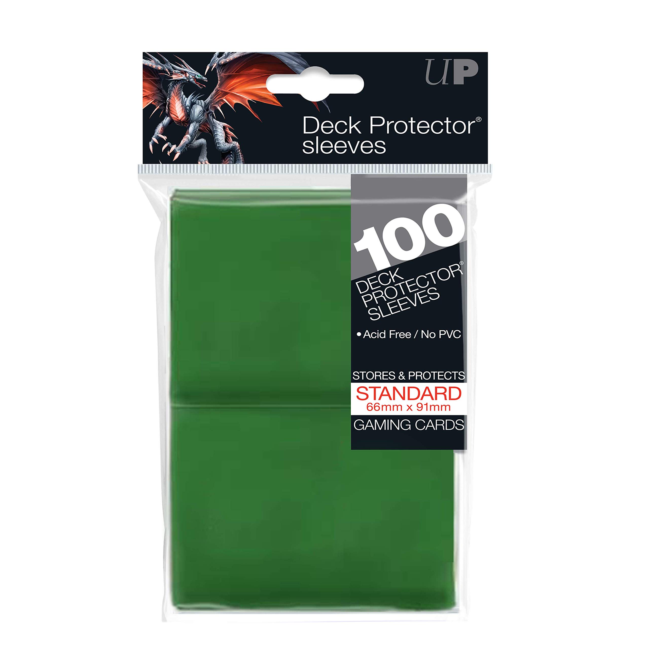 Ultra Pro Standard Solid Green Deck Protector Sleeves for Gaming Cards (200-Count)