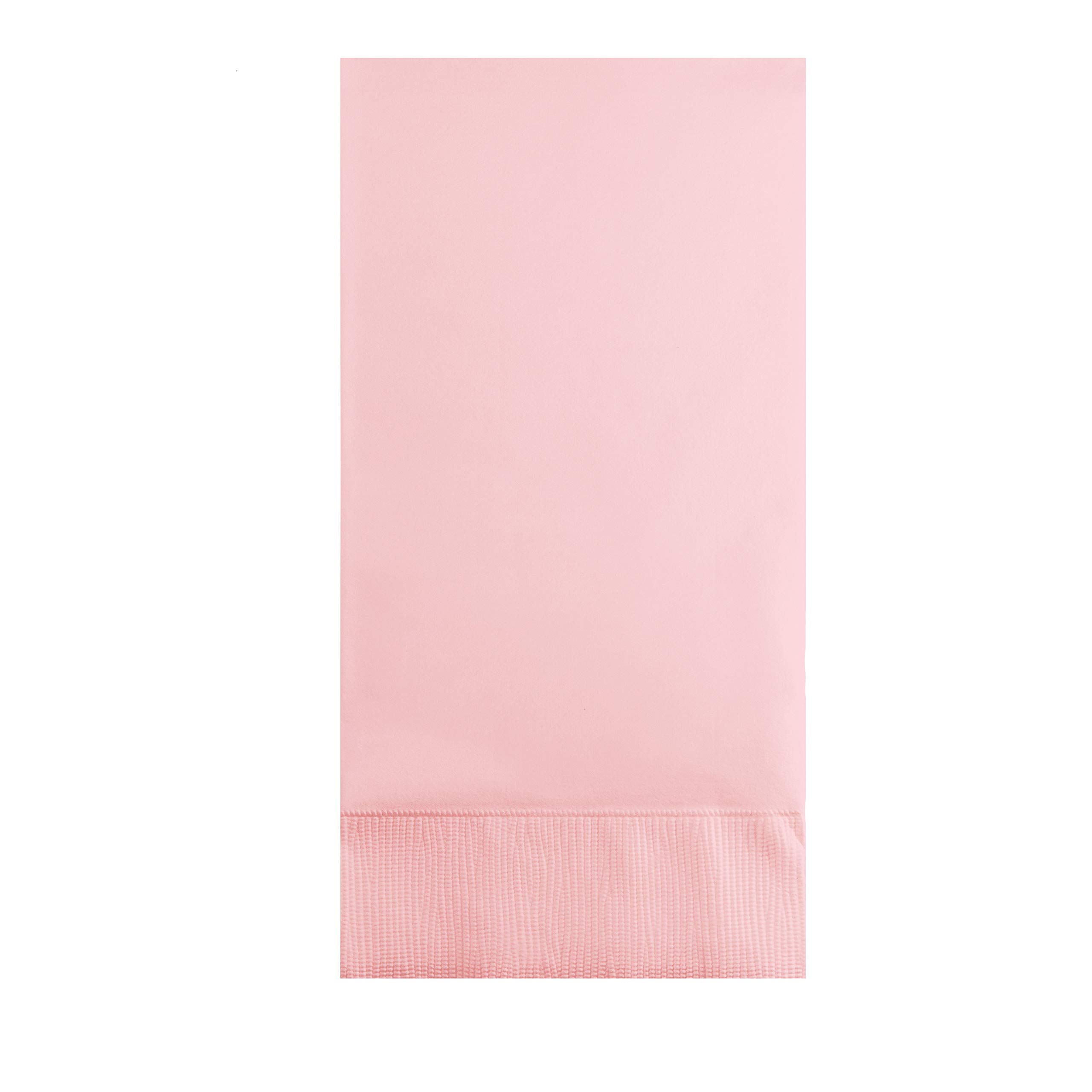 Creative Converting 192 Count Touch of Color 3-Ply Guest Paper Napkins, Classic Pink