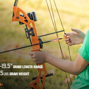 Bear Archery Brave Bow Set for Youth, Right Hand, Black, 26 inch