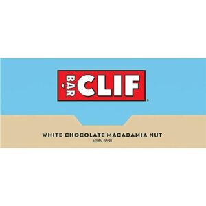 Clif Bar - White Chocolate Macadamia Nut Flavor - Made with Organic Oats - 9g Protein - Non-GMO - Plant Based - Energy Bars - 2.4 oz. (6 Pack)