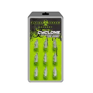 flying arrow archery cyclone replacement blades, 100 grain, 9 blades