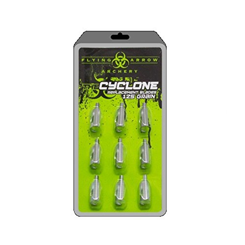 Flying Arrow Archery Cyclone Replacement Blades, 100 Grain, 9 Blades