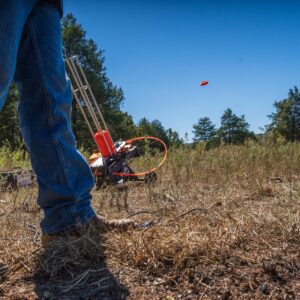 Do All Outdoors Raven Clay Pigeon Thrower with 25' Foot Pedal, Holds 75 Clays