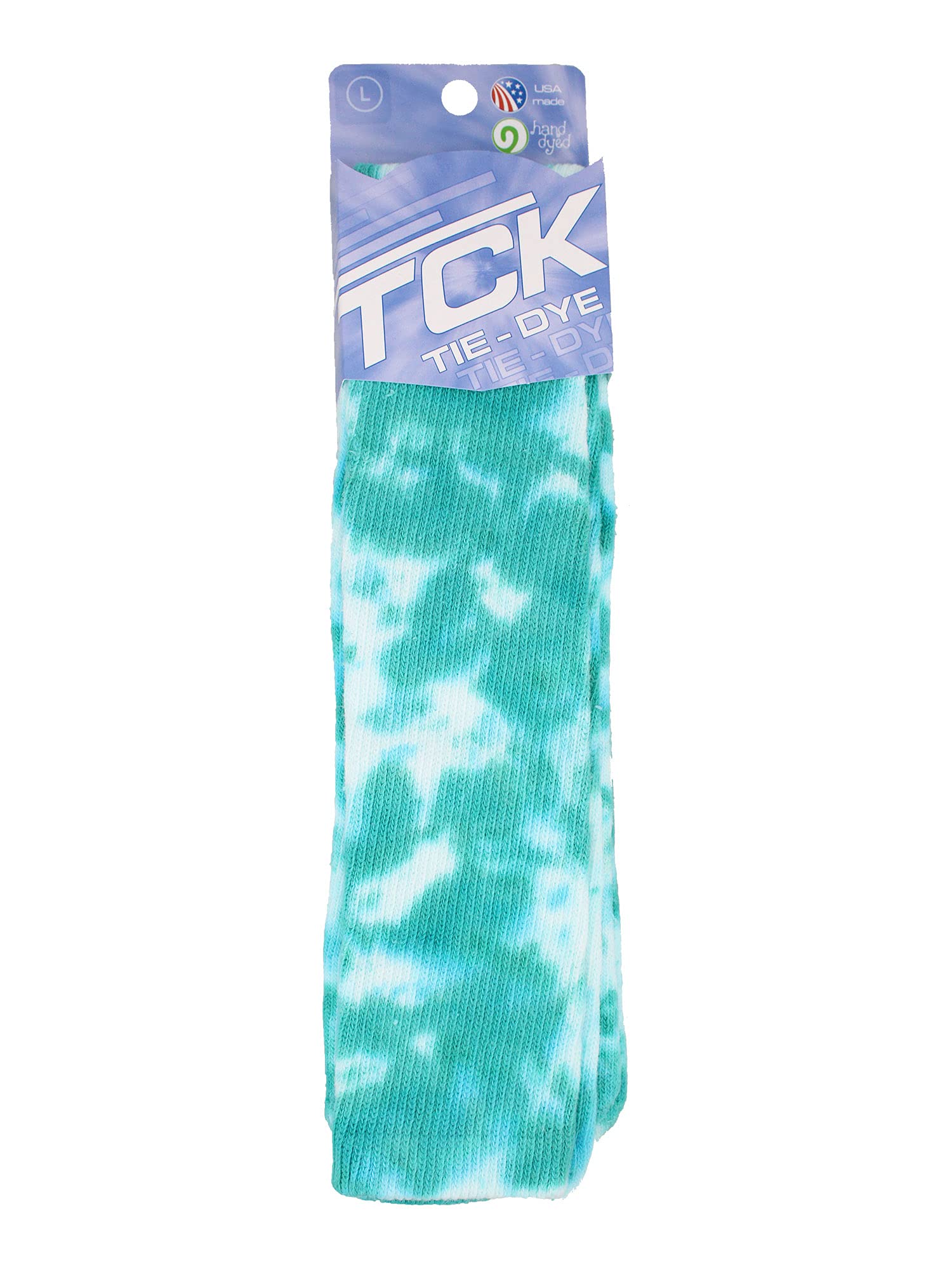 Tie Dye Multisport Tube Socks (Teal/White, Medium)