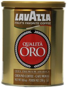 lavazza qualita oro ground coffee, 8oz cans (pack of 2)