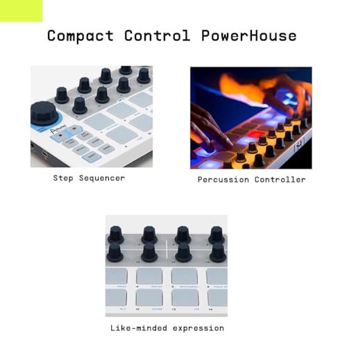 Arturia - BeatStep - Compact MIDI Controller & Sequencer with Creative Software for Recording - 16 Pads, 16 Encoders