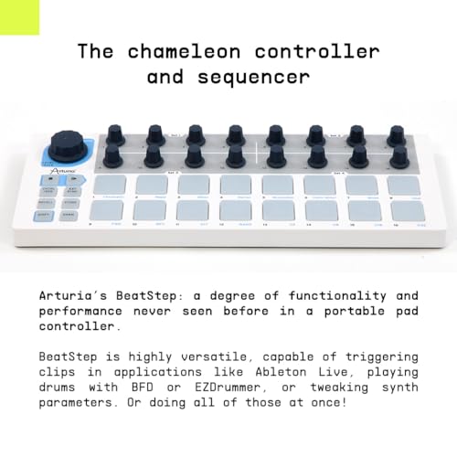 Arturia - BeatStep - Compact MIDI Controller & Sequencer with Creative Software for Recording - 16 Pads, 16 Encoders