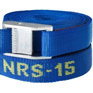 NRS 1" Long Heavy Duty Tie Down Boating and Kayaking Strap, 15 Feet Long (Pair)