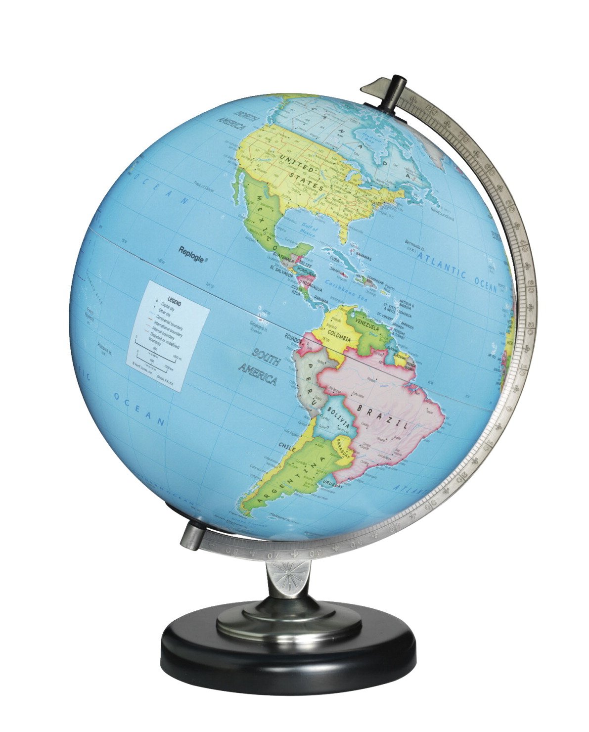 Replogle Day/Night Illuminated Globe, 12 Inches political map on outside and constellations on inside, Made in USA