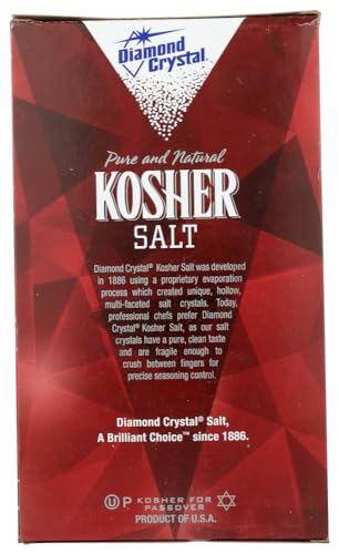 Diamond Crystal Pure and Natural Kosher Salt, 48 oz (Pack of 3)