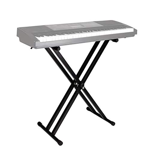 RockJam Adjustable Keyboard Stand with Locking Straps & Quick Release Mechanism