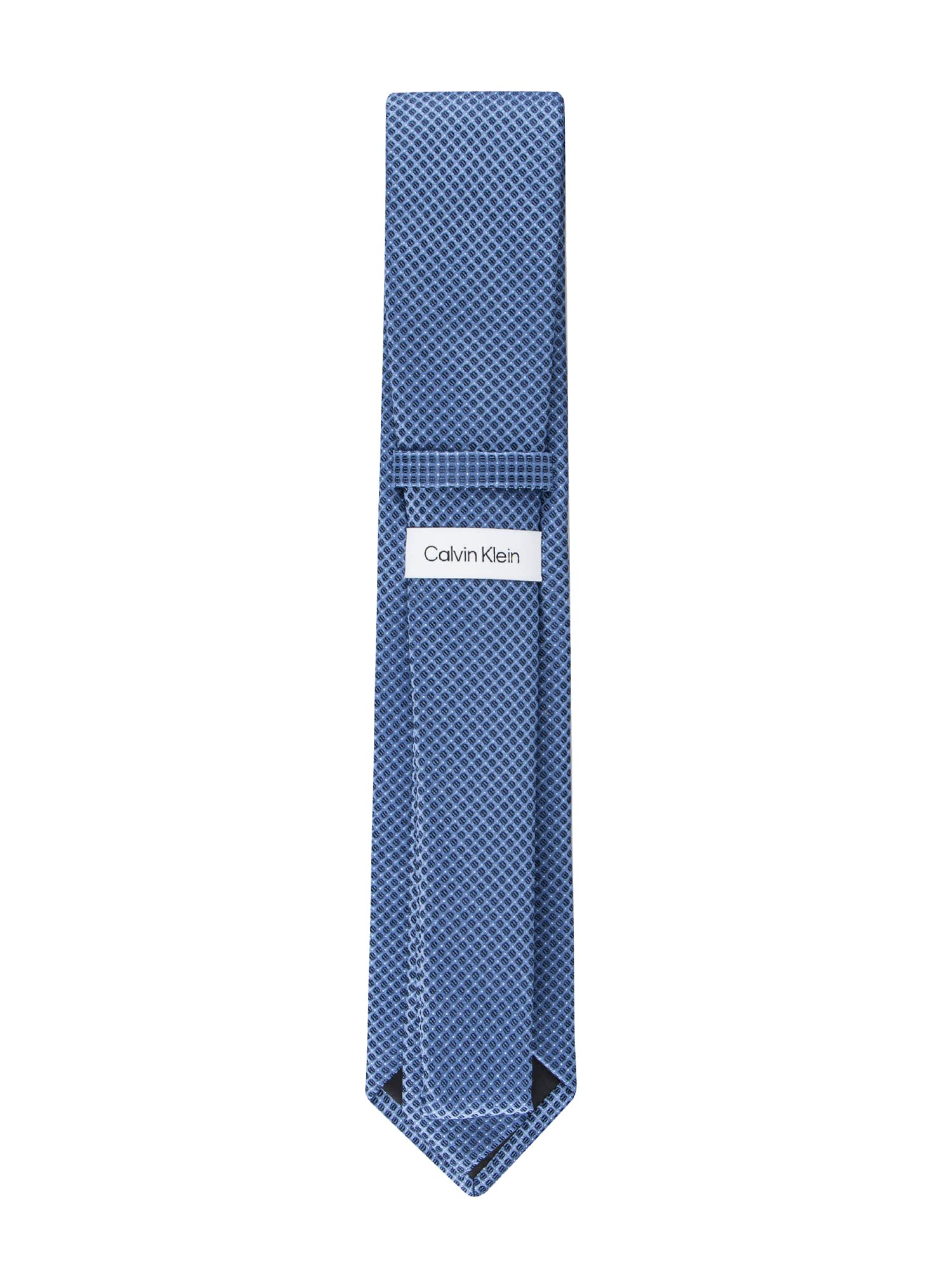 Calvin Klein Men's Steel Micro Solid A Tie, Slate Blue, Regular