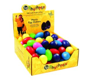 latin percussion lpr001bd48-i rhythmix plastic egg shakers 48-piece, assorted color