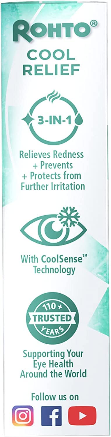 Rohto Cool Redness Relief Eye Drops 0.4 Fl Oz