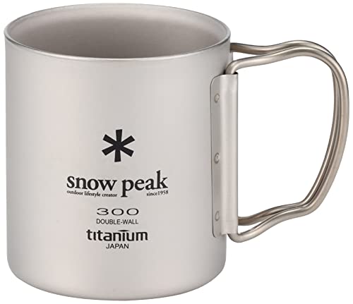 Snow Peak Ti-Double 300 Mug - Titanium Mug - Intended for Daily Use and Camping Sets - 3 x 3.4 in