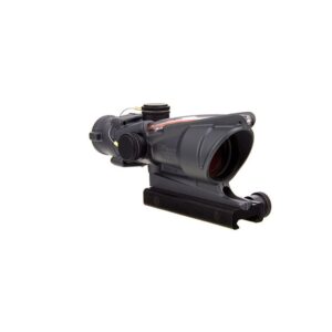 trijicon acog ta31-d-100308 4x 32 dual illuminated red chevron .223 bac reticle scope, sniper gray