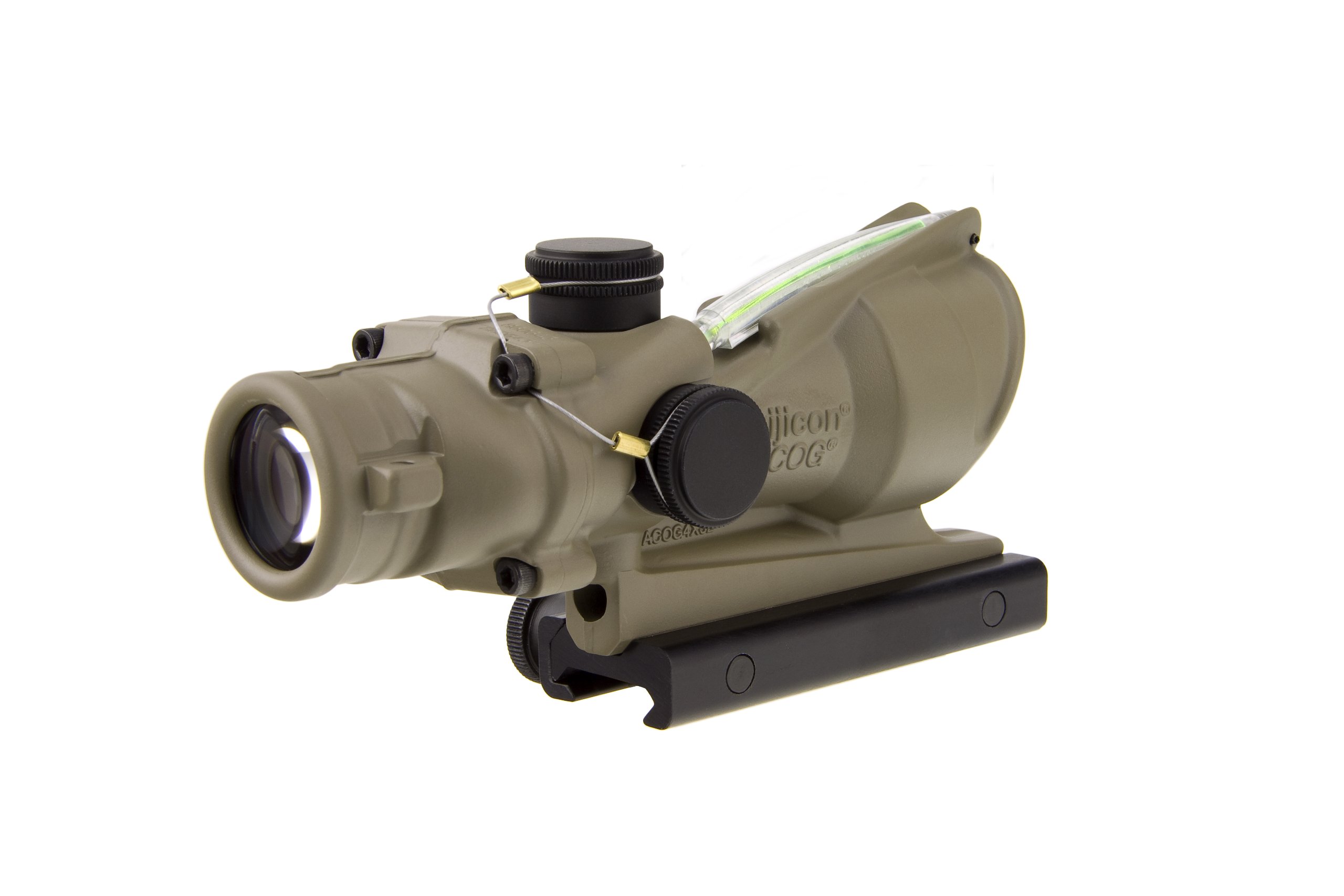 Trijicon ACOG TA31-D-100313 4x 32 Dual Illuminated Green Chevron .223 BAC Reticle Scope, Dark Earth