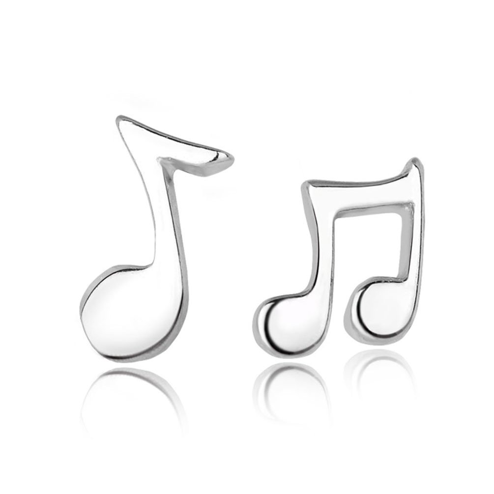 925 Sterling Silver Music Notes Earrings-Lady Love Earrings (Allergy-Prevention) Jewelry for Women