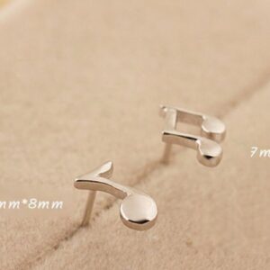 925 Sterling Silver Music Notes Earrings-Lady Love Earrings (Allergy-Prevention) Jewelry for Women