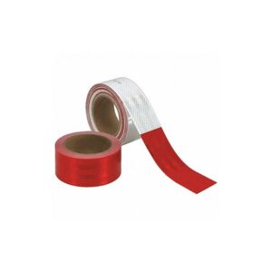 safe way traction 2" x 150' roll 3m 983 series diamond grade conspicuity trailer dot-c2 reflective safety tape red & white 6”/ 6” pattern (pn67535)