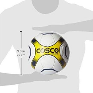 IRIS USA, Inc. Cosco Milano Hand Stiched Football-Size: 5 (White,Yellow,Black)