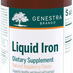 Genestra Brands Liquid Iron | Colloidal Mineral Supplement | Natural Raspberry Flavor | 8.1 fl. oz.