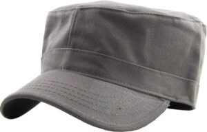 kbethos kbk-1464 dgy xl cadet army cap basic everyday military style hat (now with stash pocket version available)