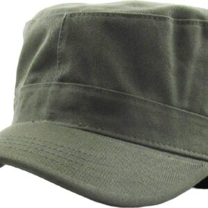 KBETHOS KBK-1464 OLV S Cadet Army Cap Basic Everyday Military Style Hat (Now with STASH Pocket Version Available)