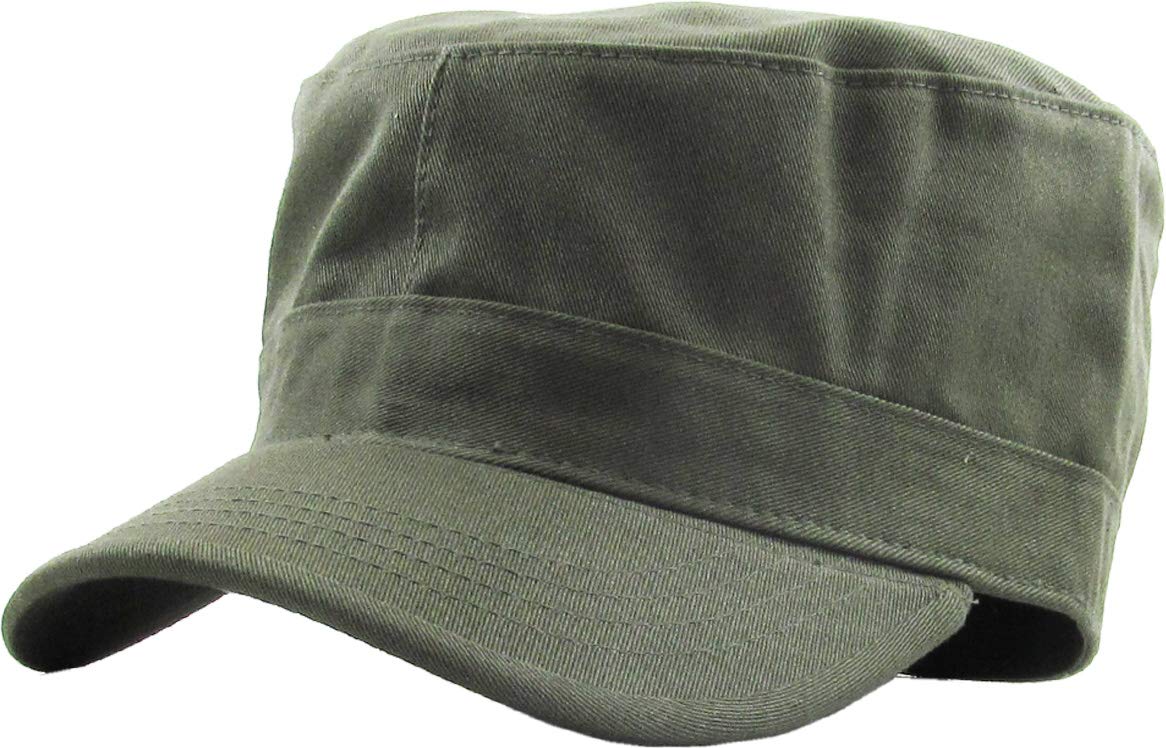 KBETHOS KBK-1464 OLV S Cadet Army Cap Basic Everyday Military Style Hat (Now with STASH Pocket Version Available)