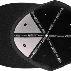 KNW-2364 BLK (7 3/8) The Real Original Fitted Flat-Bill Hats True-Fit, 9 Sizes & 20 Colors