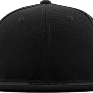 KNW-2364 BLK (7 3/8) The Real Original Fitted Flat-Bill Hats True-Fit, 9 Sizes & 20 Colors