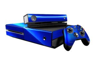 blue chrome mirror - vinyl decal mod skin kit by system skins - compatible with microsoft xbox one (xb1)