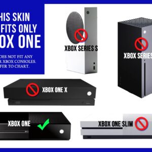 Matte Black - Vinyl Decal Mod Skin Kit by System Skins - Compatible with Microsoft Xbox One (XB1)